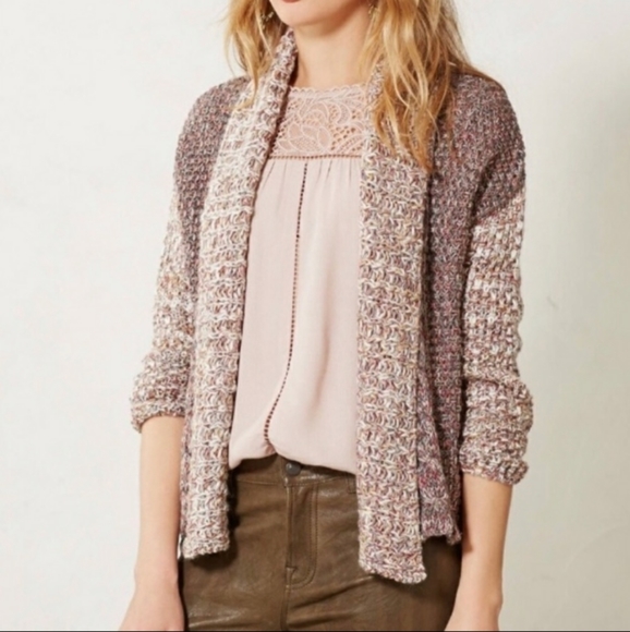 Anthropologie Sweaters - Anthro Moth Woodhouse Knit Open Cardigan